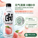 480ML【白桃味】CHI FOREST 元气森林气泡水【英文版】 - Image 4